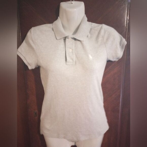 Ralph Lauren sports slim fit light gray polo - Picture 6 of 8